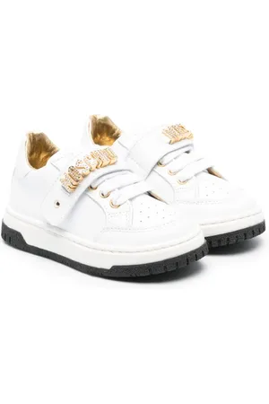 Moschino Logo-lettering leather sneakers