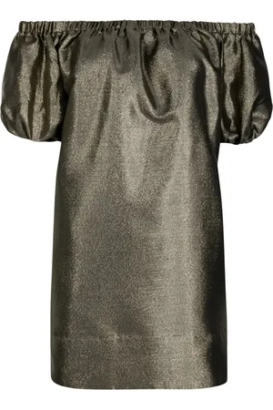 Cynthia Rowley Off-shoulder metallic-finish minidress
