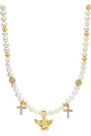 Nialaya Freshwater-pearl charm necklace