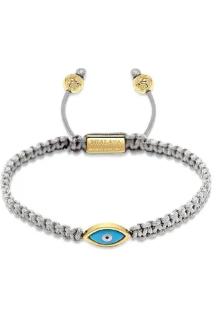 Nialaya Evil eye-charm braided bracelet
