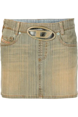 Diesel Oval D buckle denim skirt