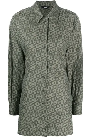 GCDS Logo-print shirt dress