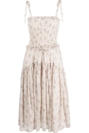 Ralph Lauren Floral-print smocked cotton dress