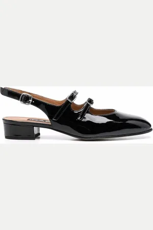 Carel Peche patent-leather slingback pumps