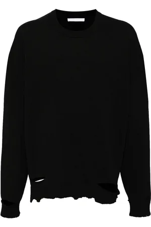 Helmut Lang Crew-neck distressed jumper
