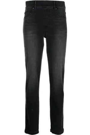 Spanx High-rise slim-cut jeans