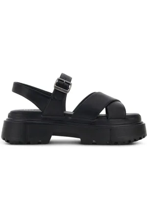 Hogan Crossover-straps flat sandals