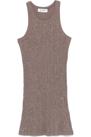 The Attico Crystal-embellished mini dress