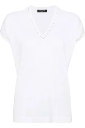 Fabiana Filippi Sequin-embellished knitted top