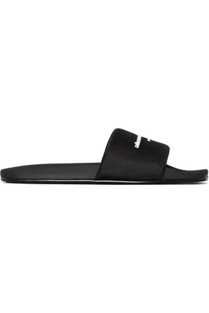Alexander Wang Logo-print flat slides