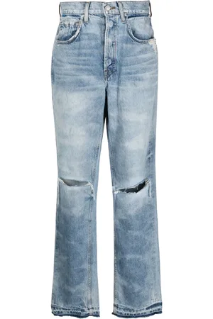 Cotton Citizen Kate straight-leg ripped jeans