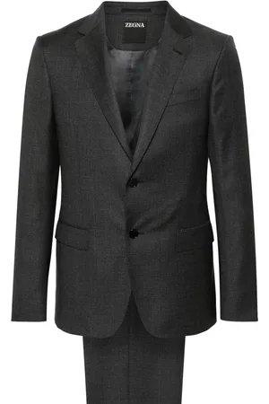 Ermenegildo Zegna Single-breasted checked wool suit