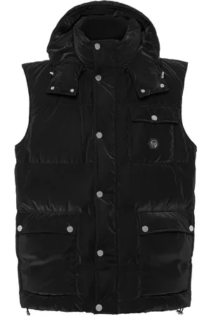 Philipp Plein Logo-appliqu?? hooded puffer gilet