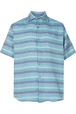 AMIR SLAMA Logo-engraved jacquard shirt