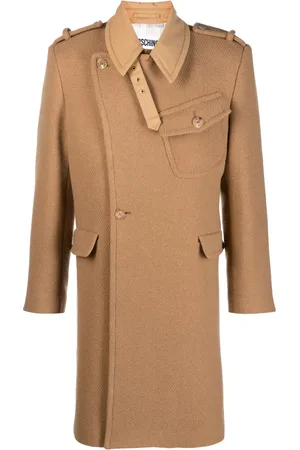 Moschino Panelled wool-blend single-breasted coat