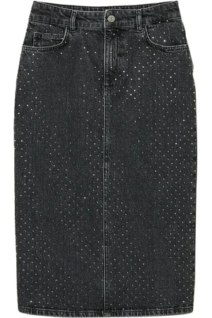 Twin-Set Crystal-embellished midi skirt