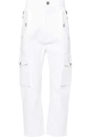 Balmain Straight-leg canvas cargo trousers