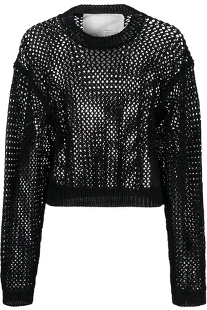 RAMAEL Cotton open-knit jumper