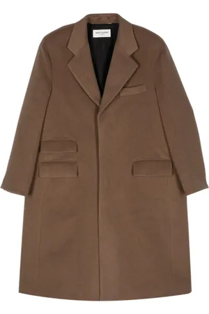Saint Laurent Single-breasted wool long coat