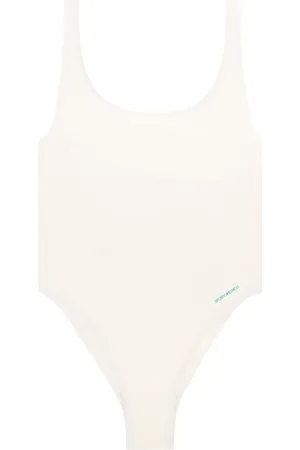 Sporty & Rich Carla logo-print swimsuit