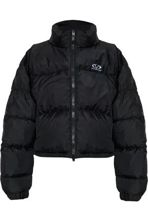 Vetements Logo-embroidered puffer jacket