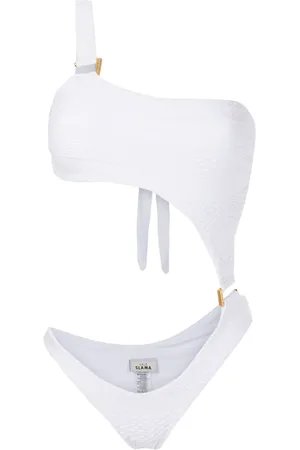 AMIR SLAMA Cut-out one-shoulder swimsuit