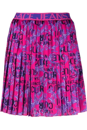 VERSACE Logo Couture pleated miniskirt