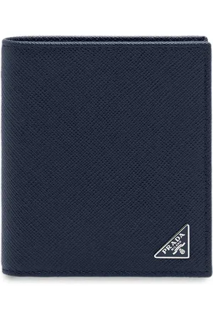 Prada Logo plaque bi-fold wallet
