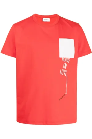 Ports V Logo-embroidered patchwork-detail T-shirt