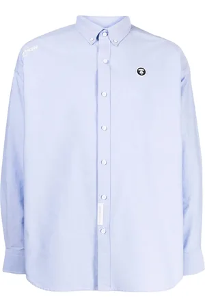 A Bathing Ape Logo-patch cotton shirt