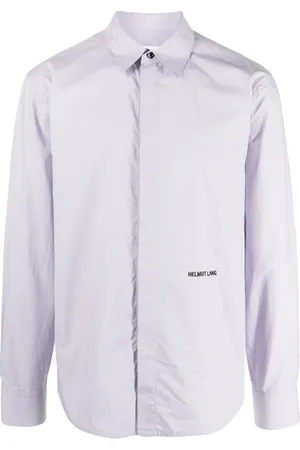 Helmut Lang Embroidered-logo cotton shirt
