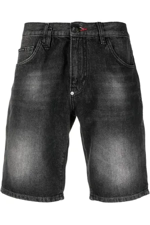 Philipp Plein Washed denim shorts