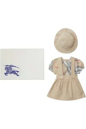 Burberry Checked organic cotton three-piece set