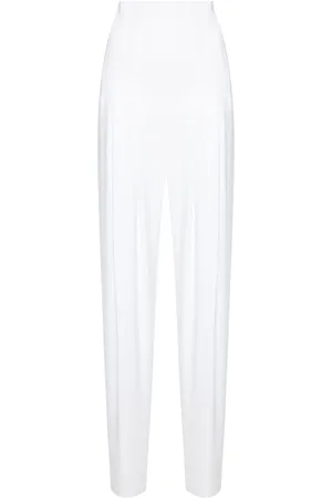 Norma Kamali Pleated high-waisted trousers
