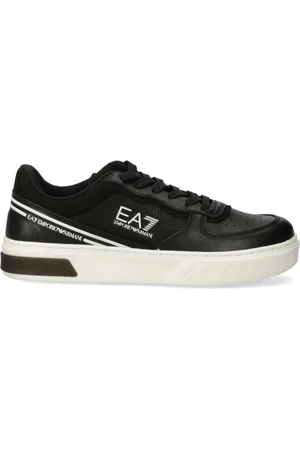 EA7 Logo-patch panelled sneakers