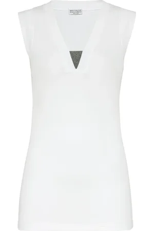 Brunello Cucinelli V-neck tank top