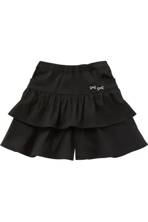 Familiar Ruffled cotton shorts