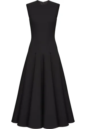 VALENTINO GARAVANI Pleated virgin wool dress