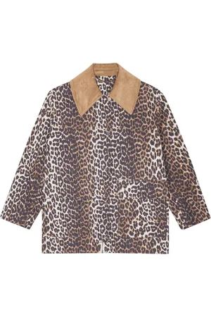 Ganni Leopard-print bomber jacket