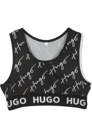 HUGO BOSS Logo-print sleeveless crop top