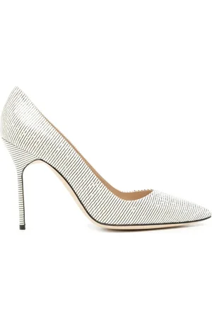 Manolo Blahnik Striped leather pumps
