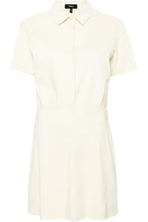 THEORY A-line button-up minidress