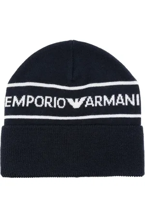 Emporio Armani Logo-jacquard knit beanie