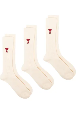 Ami Ami de Coeur intarsia-knit socks (pack of three)