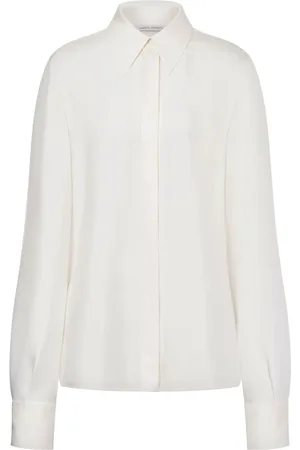 Alberta Ferretti Pointed-collar silk shirt