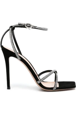 Gianvito Rossi Cystal-embellished 120mm suede sandals