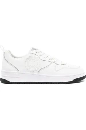 Roberto Cavalli Logo-patch leather sneakers