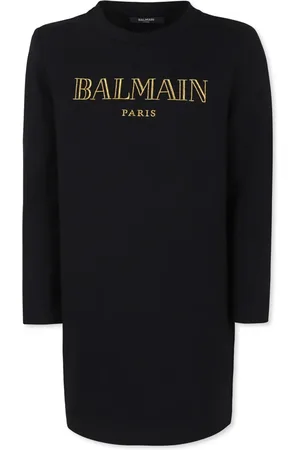 Balmain Logo-embroidered jersey dress