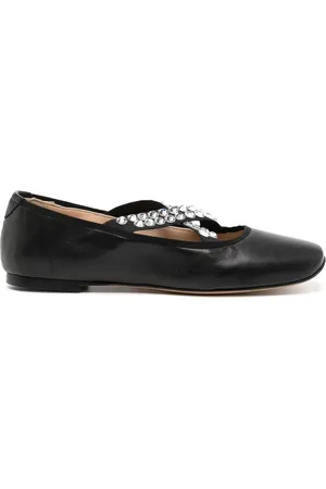 Casadei Crystal-embellished ballerina shoes