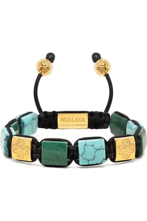 Nialaya Gold-plated flatbead bracelet